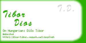 tibor dios business card